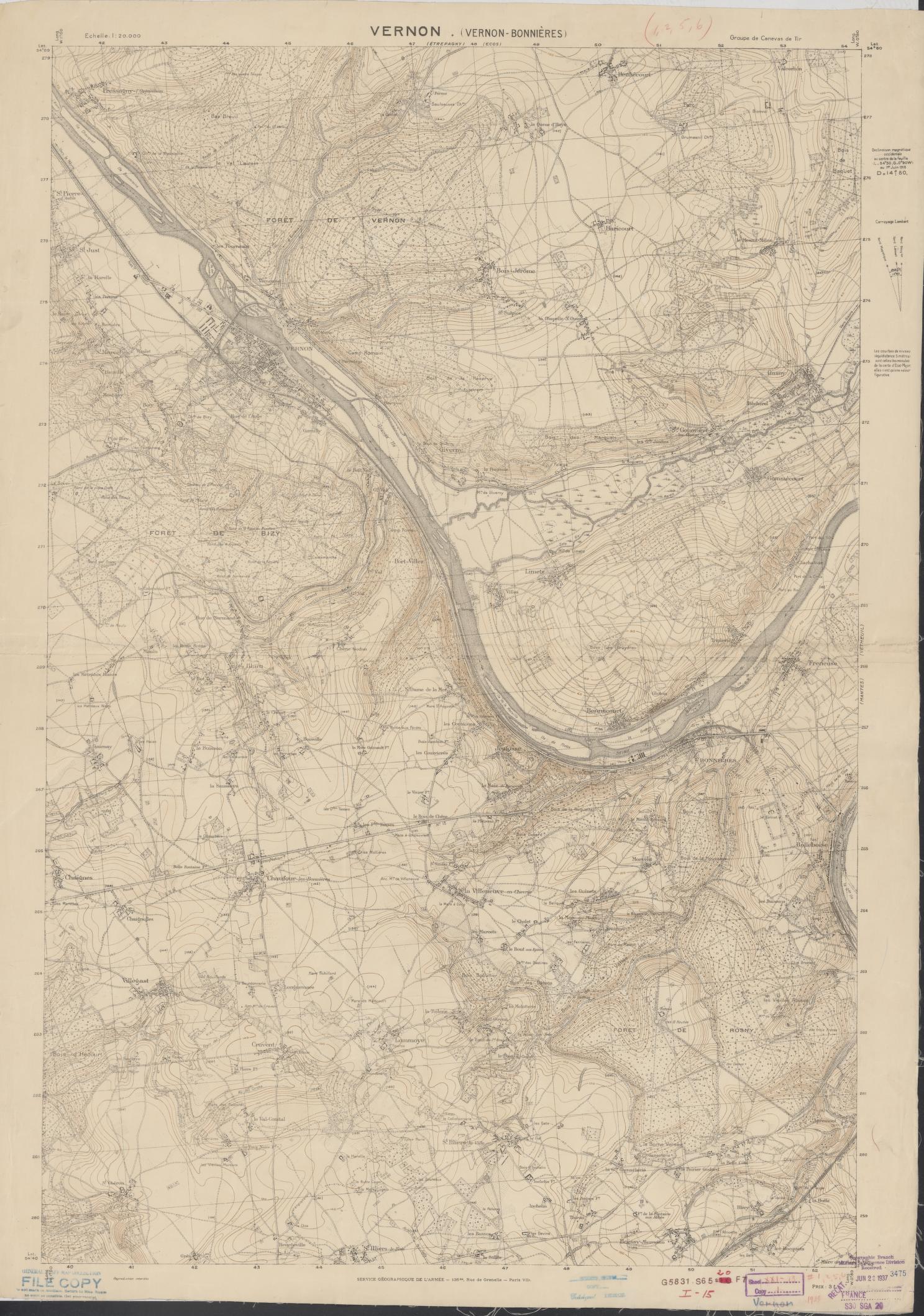 A French military topographic map sheet from the Library of Congress’s World War I entrenchment map collection.